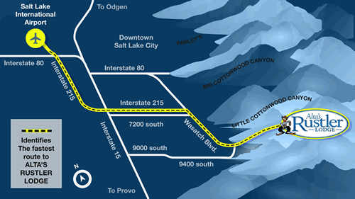 Driving Directions to Alta's Rustler Lodge